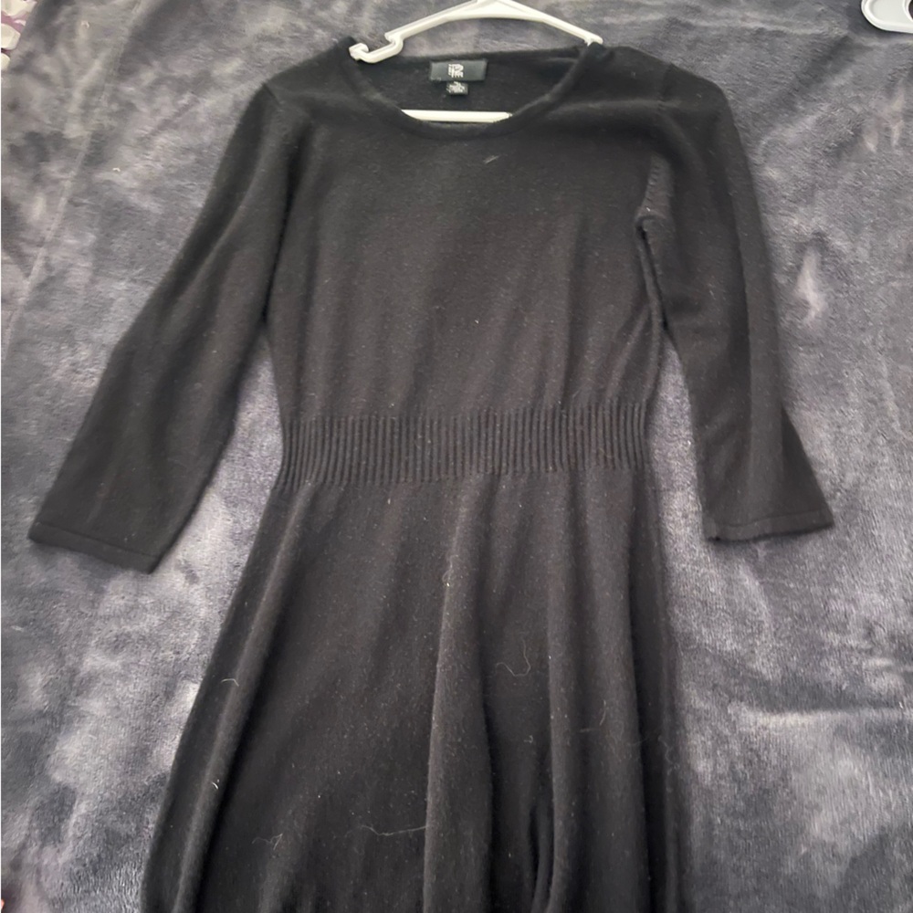 Black Long Sleeve Knit Dress